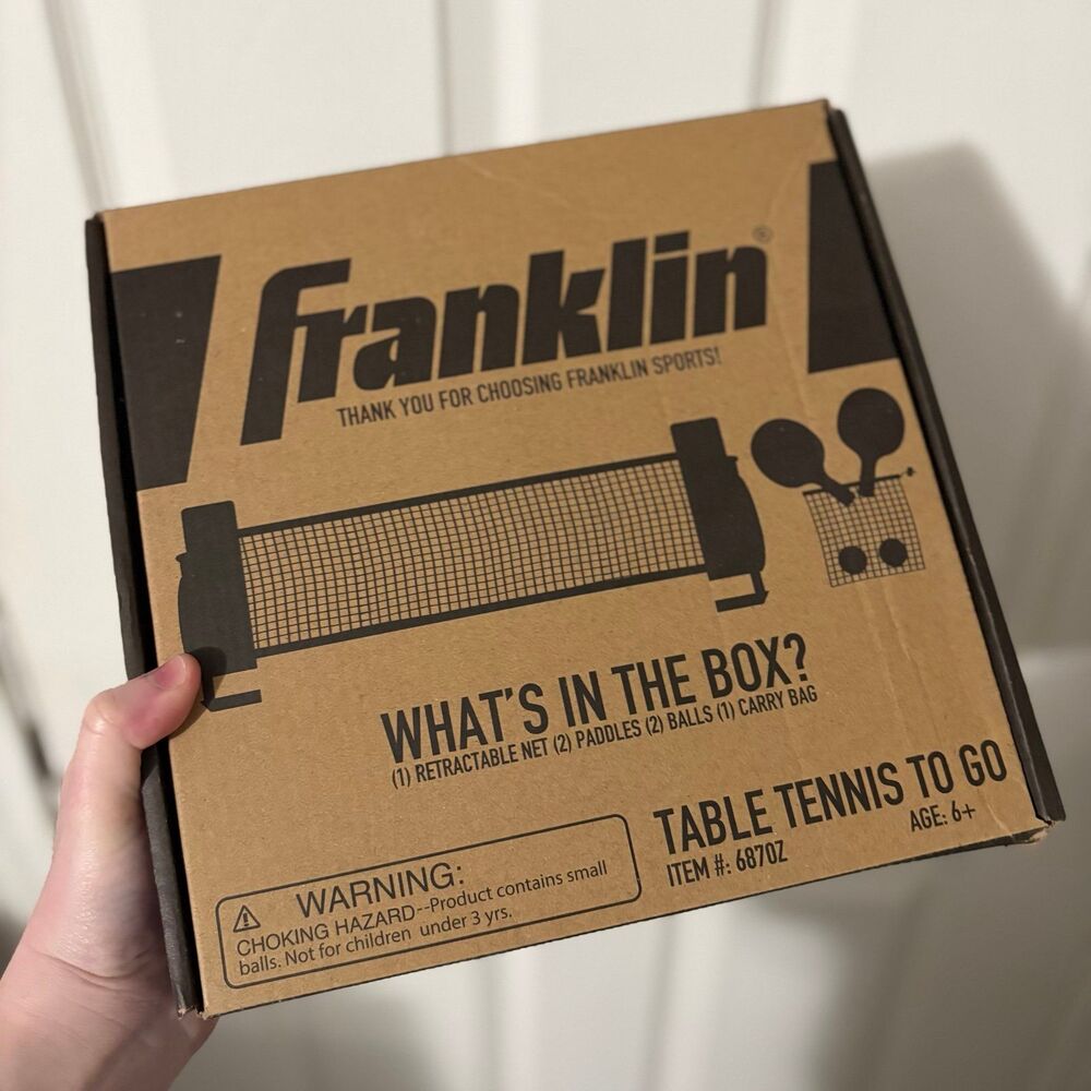 Franklin Table Tennis To-Go – Complete Portable Ping-Pong Set NEW in box Sealed